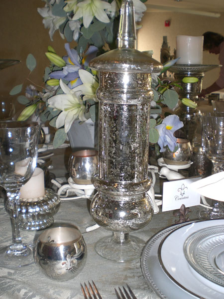15" Mercury Glass Tall Apothecary Jar
