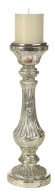 15" Mercury Glass Candle Holder for 4" Pillar Candle