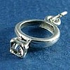 Sterling Silver Crystal Ring Charm