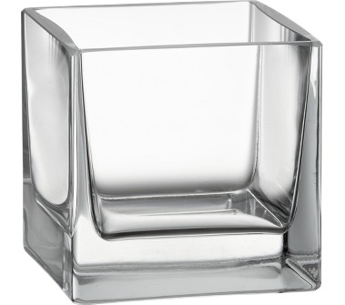 3" Cube Glass Vase