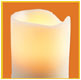 3 X 8 Flameless Ivory Drip Wax Battery Operated Candle