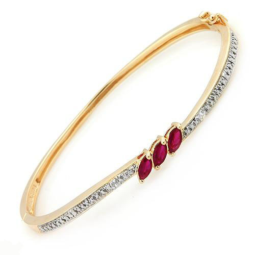 Beautiful Bracelet in Genuine Diamonds & Rubies