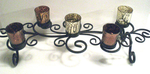 Iron Scroll Votive Holder