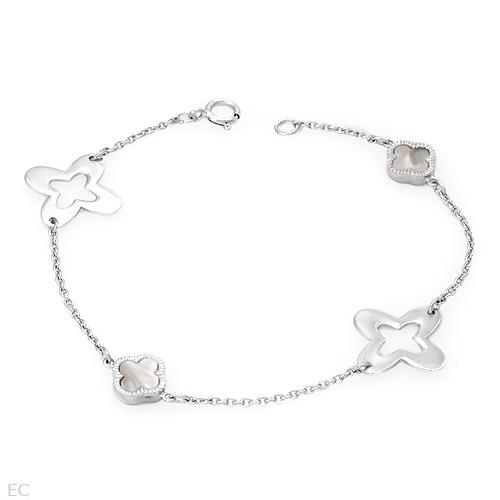 Genuine Mother of Pearl Crafted in 925 Sterling Silver Bracelet