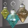 Diamond Mirrored Glass Ornament 