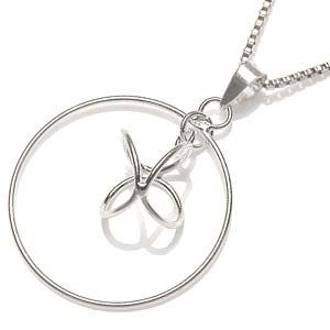 Unique Hoop Sterling Silver Necklace