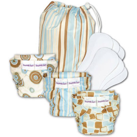 Bumkins All-In-One Cloth Diaper 3-pack Bundle - Blue Elements