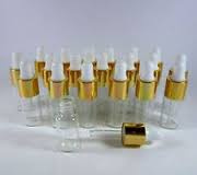 Empty Glass Vials Dropper Sample Tester Travel 3 ml, 3 cc, 1/10 oz (5-Pack)