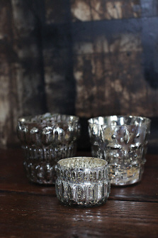 Mercury Glass 5" Votive Holder 