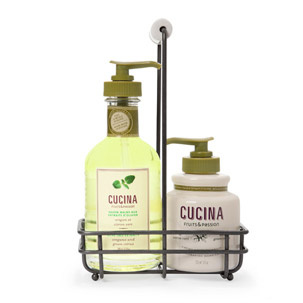 Cucina Oregano & Green Citrus Hand Care Duo with Decorative Caddy