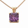 Cubic Zirconia Pendant 14K/925 Necklace