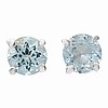 5mm Round Genuine Topaz Stud Earrings