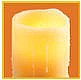 3 X 4 Flameless Ivory Drip Wax Battery Operated Candle
