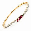 Beautiful Bracelet in Genuine Diamonds & Rubies