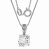 Sterling Silver Cubic Zirconia Pendant Necklace